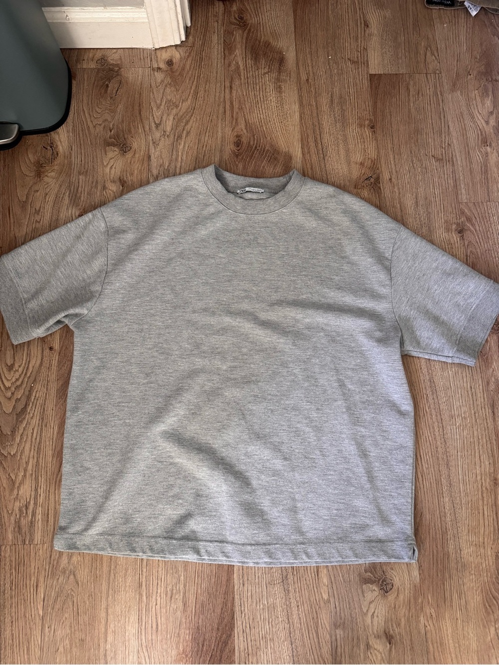 Zara Men’s Classic Crewneck T-Shirt - Light Gray